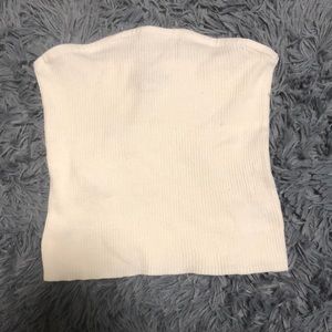 Cream Sweater Tube Top